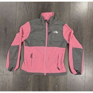 Women's The North Face Denali‎ Pink Gray Fleece Jacket sz S/P